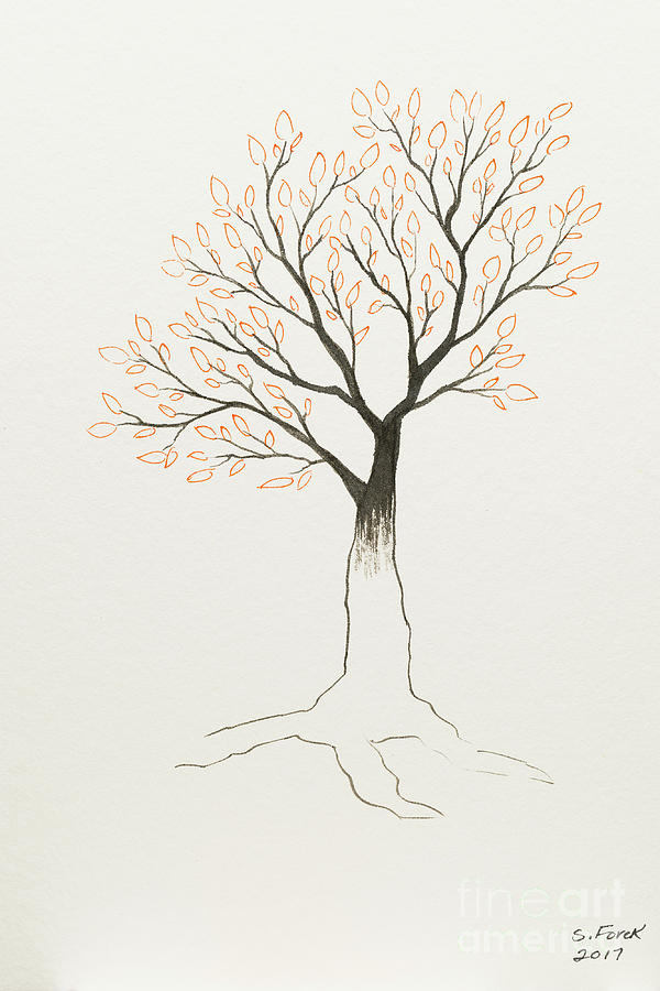 Orange tree Painting by Stefanie Forck