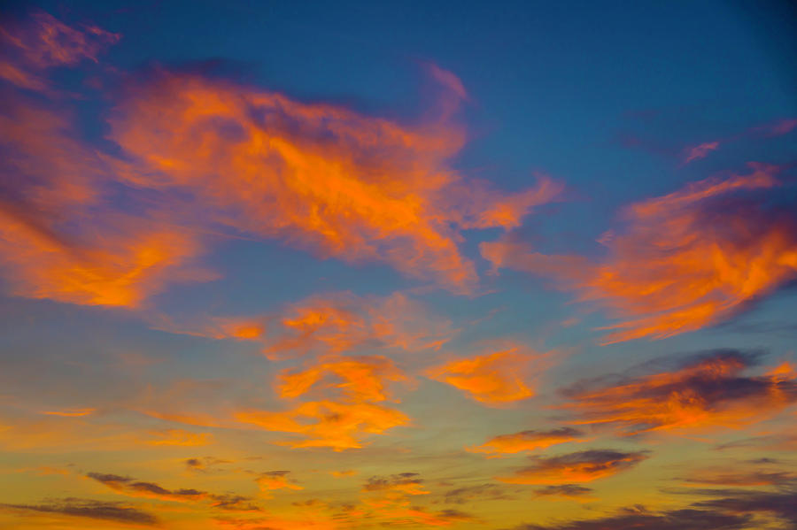 Orange Twllight Clouds Photograph by Garry Gay