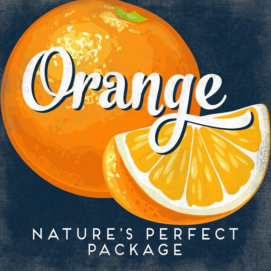 vintage orange fruit