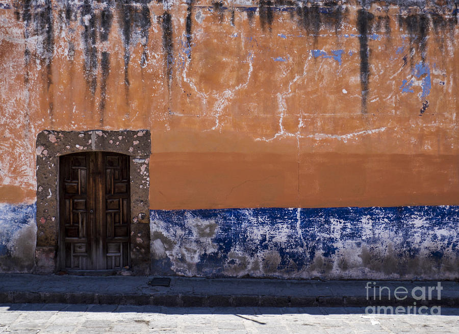 Orange  Wall - San Miguel de Allende  Photograph by Amy Fearn