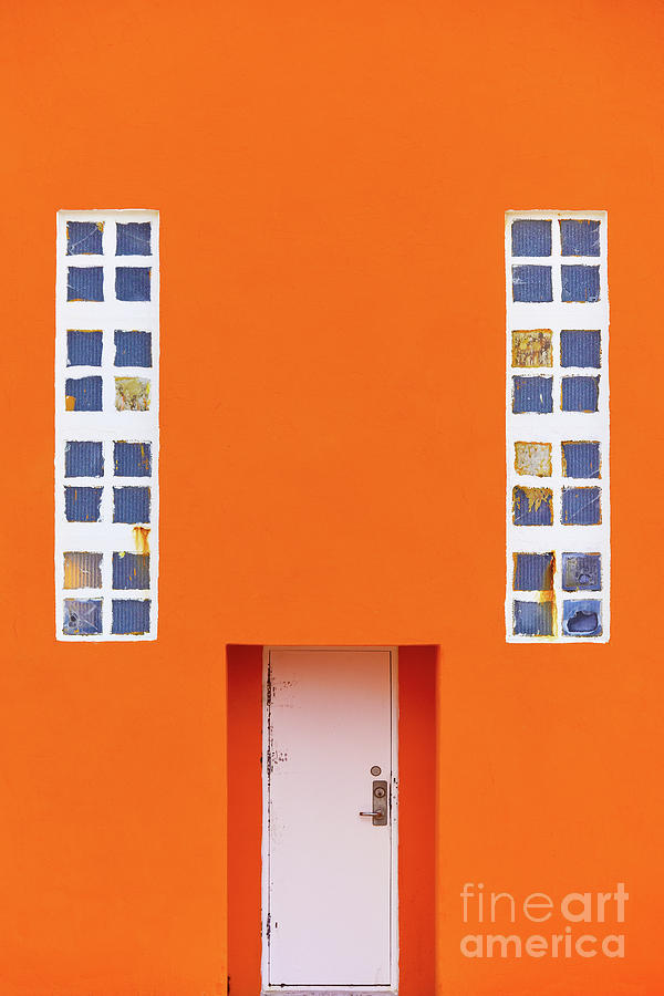 Architecture Photograph - Orange Wall by Svetlana Sewell