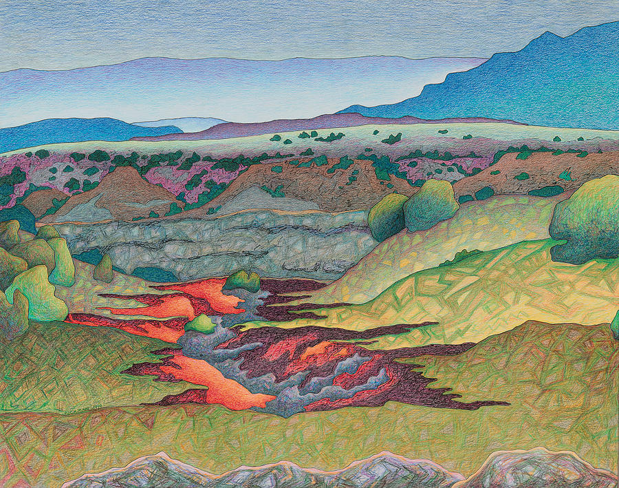 Drawing Pastel - Orange Wash by Dale Beckman Drawing Pastel - Orange Wash by Dale Beckman