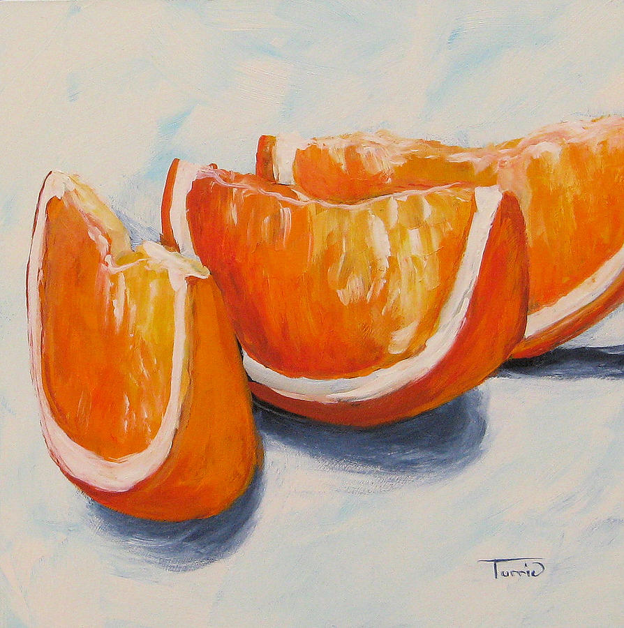 Orange Wedges Painting by Torrie Smiley