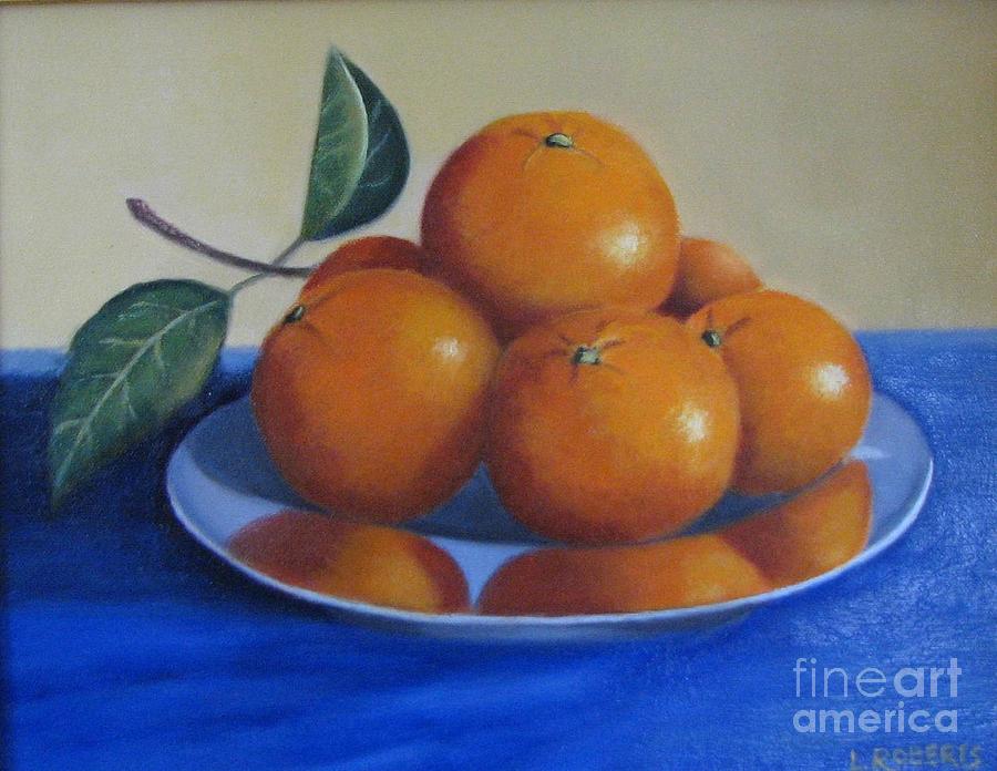 Still Life Painting - Oranges by Laura Roberts Still Life Painting - Oranges by Laura Roberts