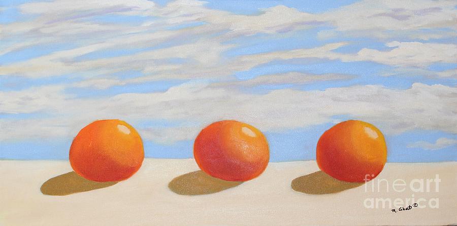 Still Life Painting - Oranges on a Ledge by Mary Erbert