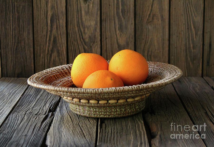 Still life with oranges #1 Photograph by Dodie Ulery