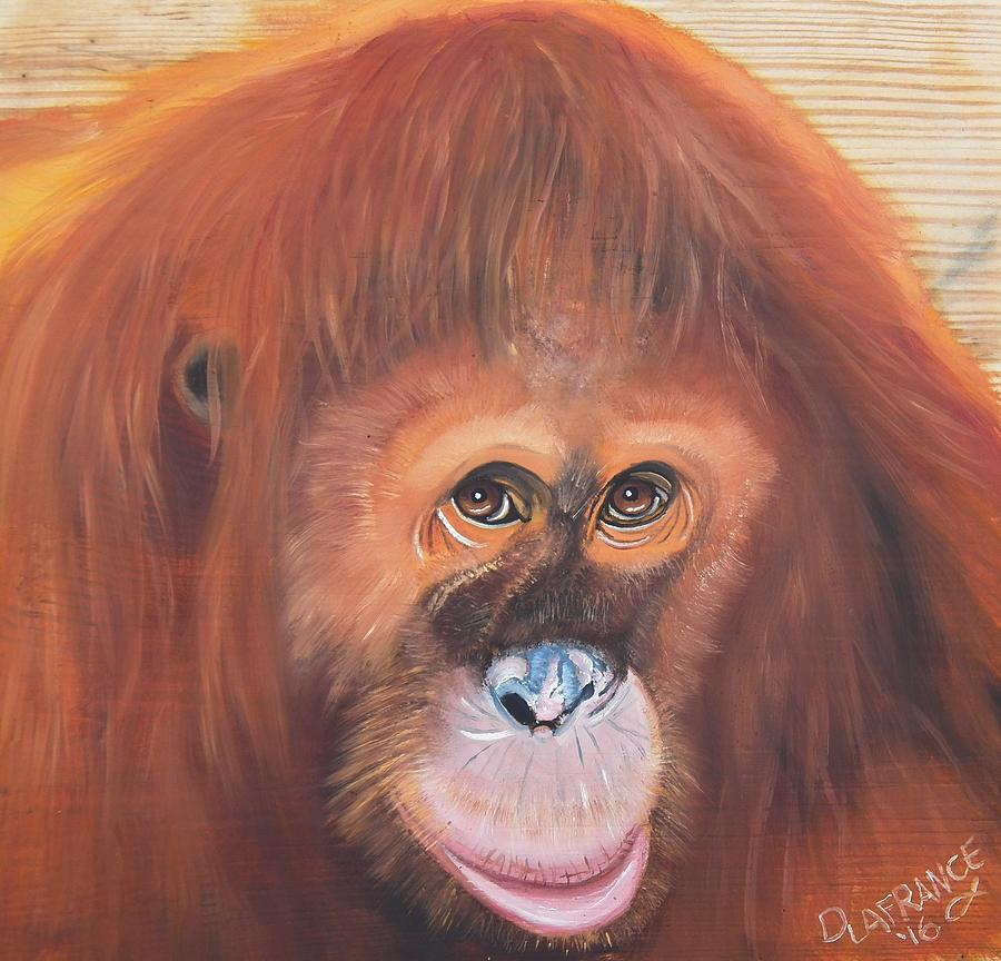  Orangutan Painting  by Debbie LaFrance