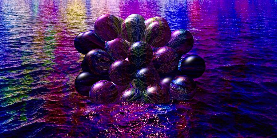Orbs in the Water Painting by Mark Taylor