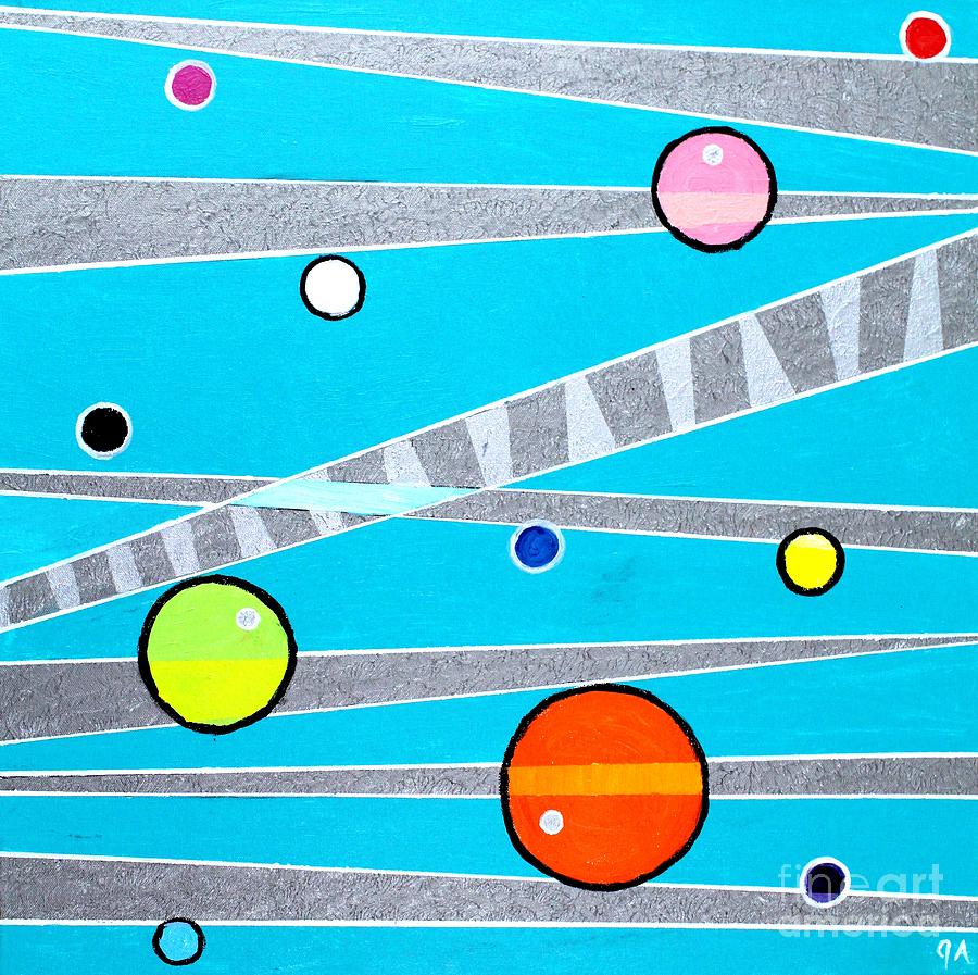 Orbs On Planes Painting by Jeremy Aiyadurai