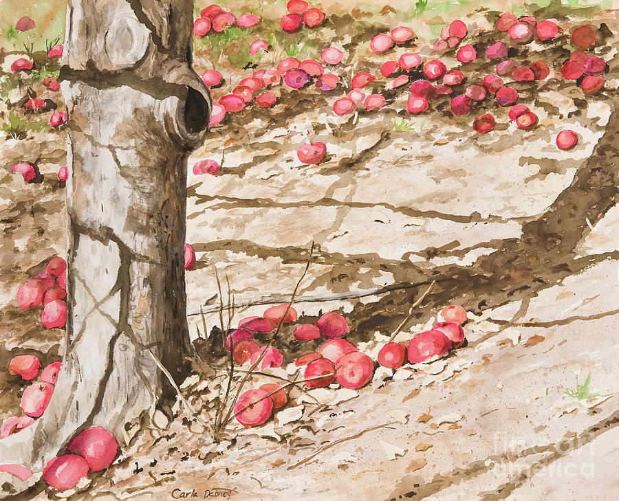 Apples Painting - Orchard afternoon by Carla Dabney Apples Painting - Orchard afternoon by Carla Dabney