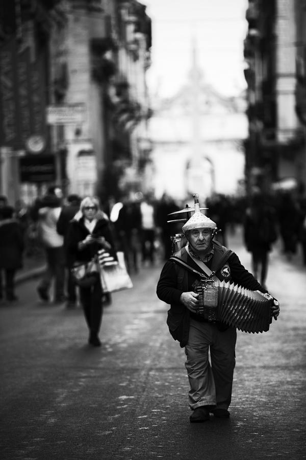 Black And White Photograph - Orchestra-man by Julien Oncete