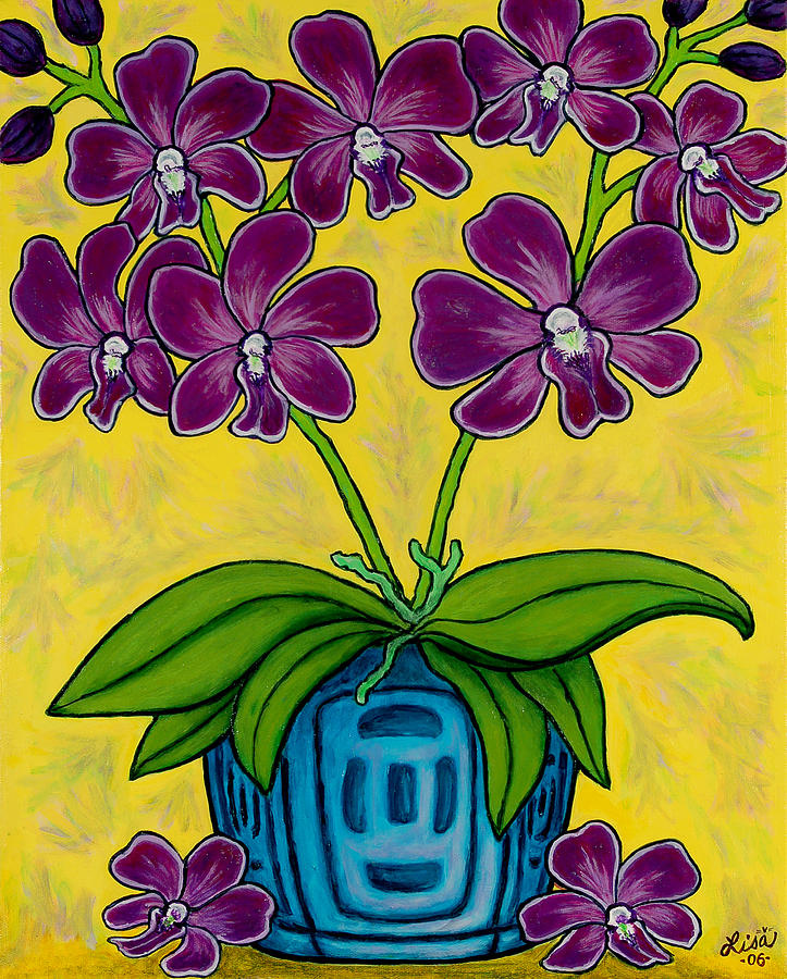Orchid Delight Painting by Lisa  Lorenz
