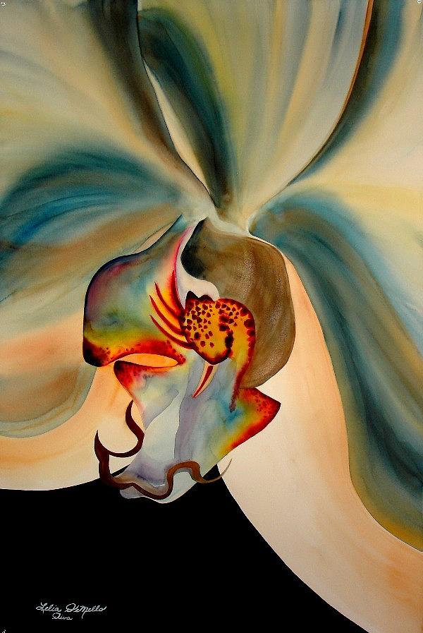 Orchid Diva Painting by Lelia DeMello