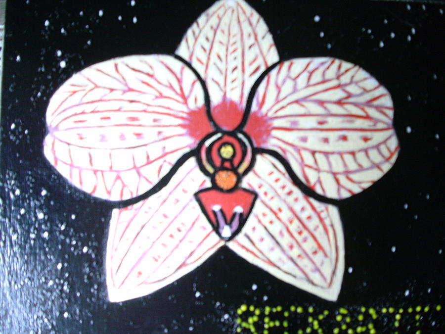 Orchid In Space Painting by Becky Jenney Orchid In Space Painting by Becky Jenney