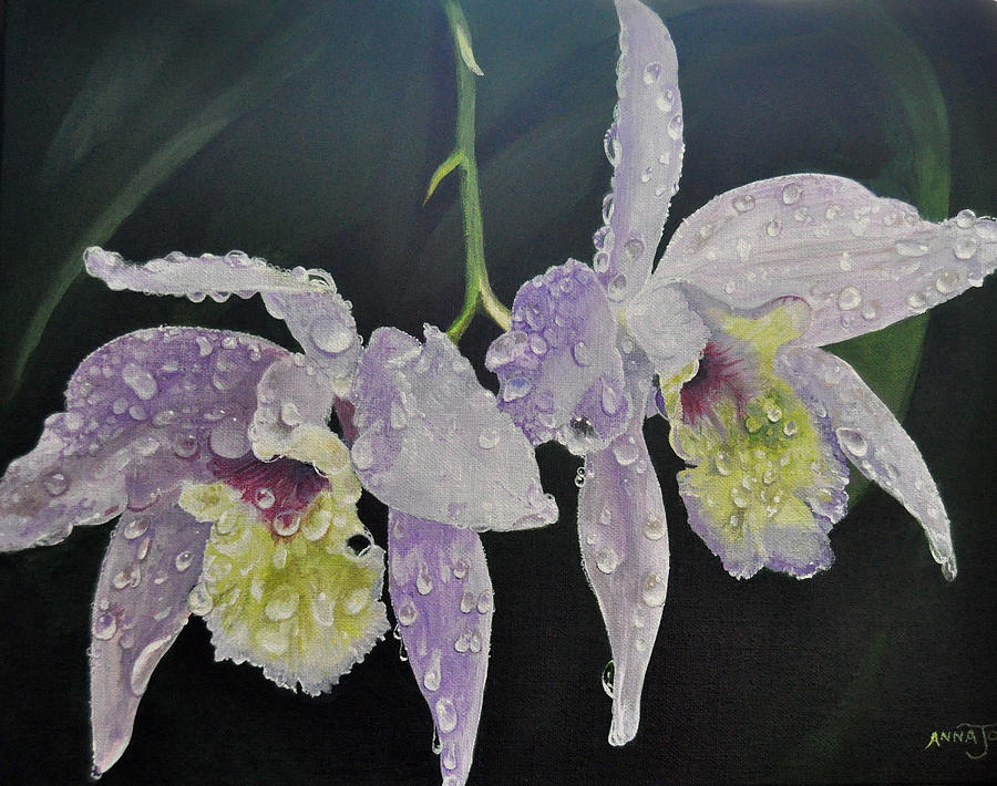 Orchid Jewels Painting by AnnaJo Vahle