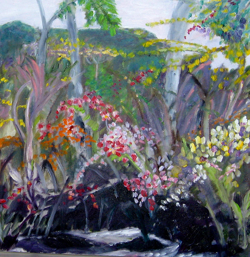 Flower Painting - Orchid Jungle by Carolyn Zaroff