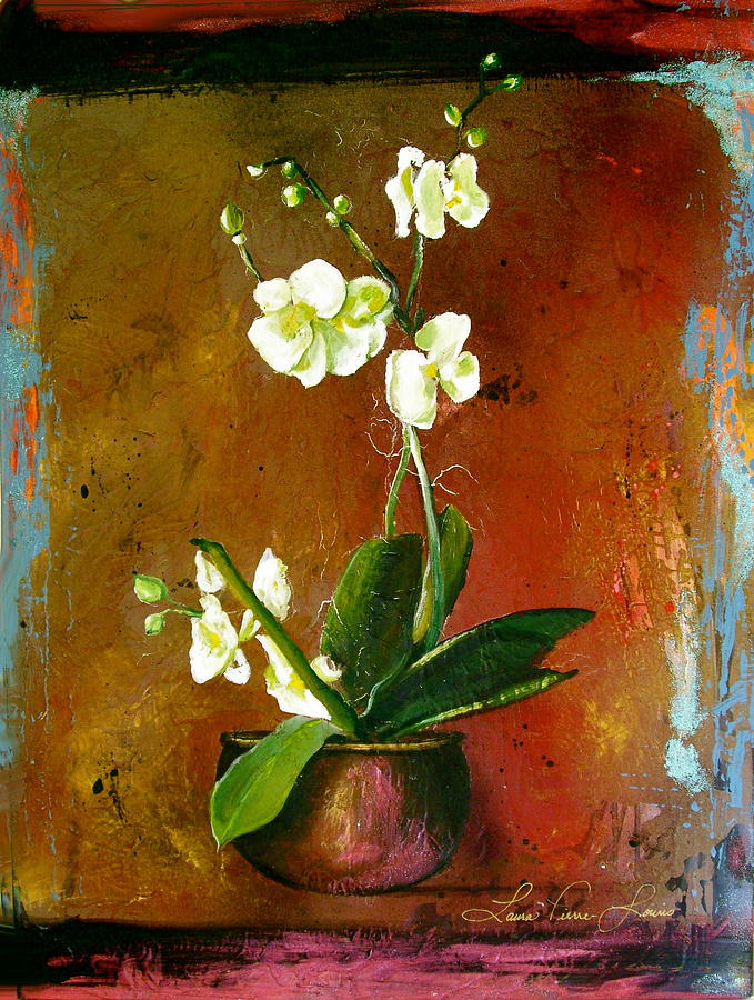 Orchid  Painting by Laura Pierre-Louis