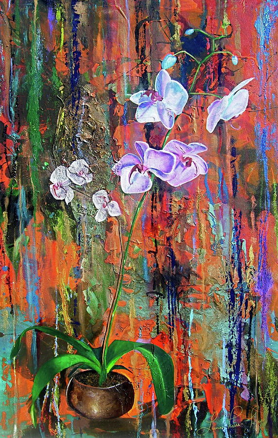 Flower Painting - Orchid O by Laura Pierre-Louis