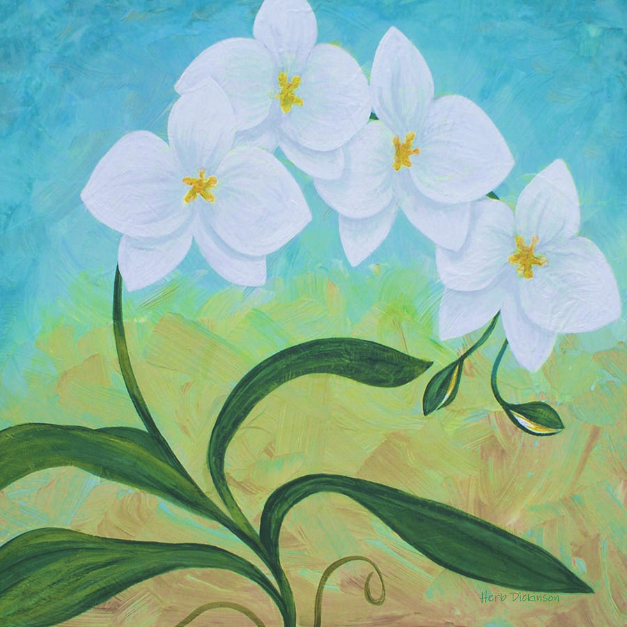 Orchid Opus Painting by Herb Dickinson