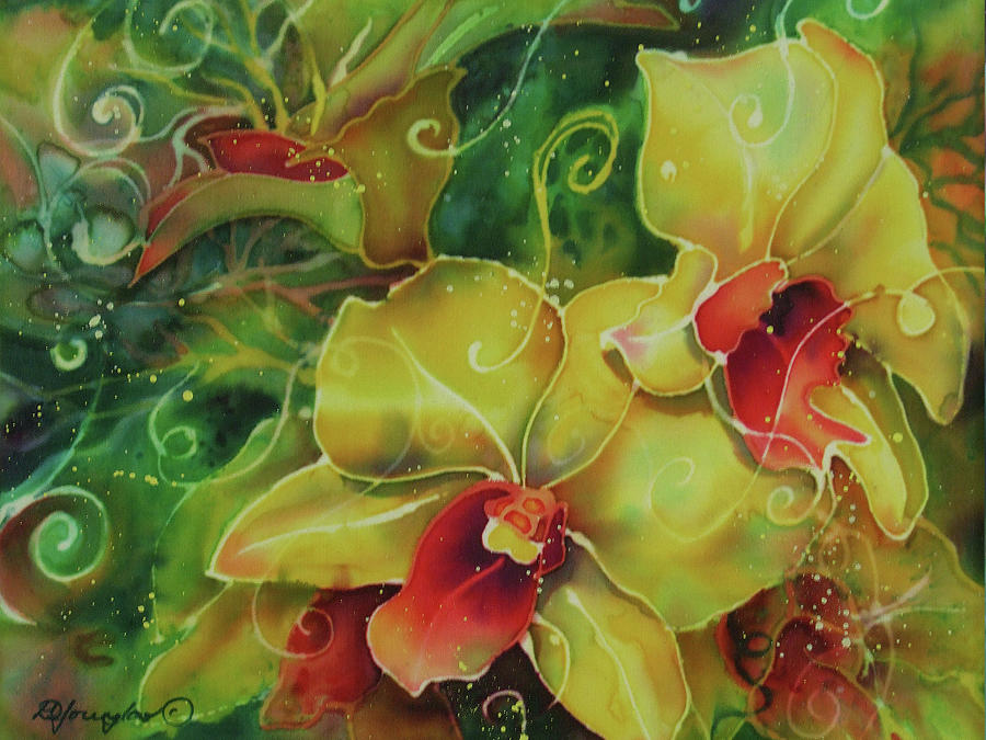 Orchid Painting - Orchid Series 11 by Deborah Younglao