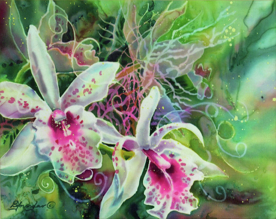 Orchid Series 13 Painting by Deborah Younglao