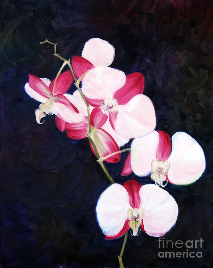Orchid study II Painting by Frank Hoeffler