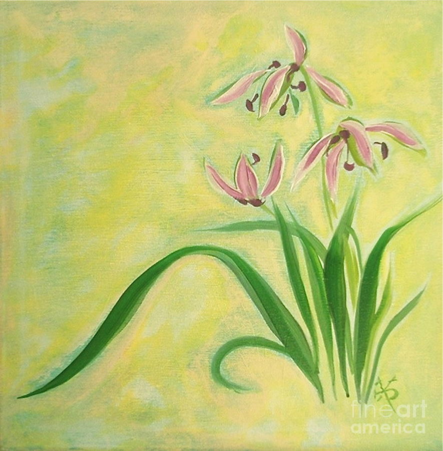 Orchid  Painting by Wonju Hulse