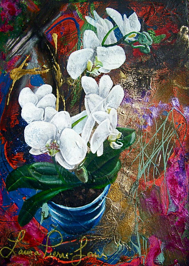 Orchid You Painting by Laura Pierre-Louis