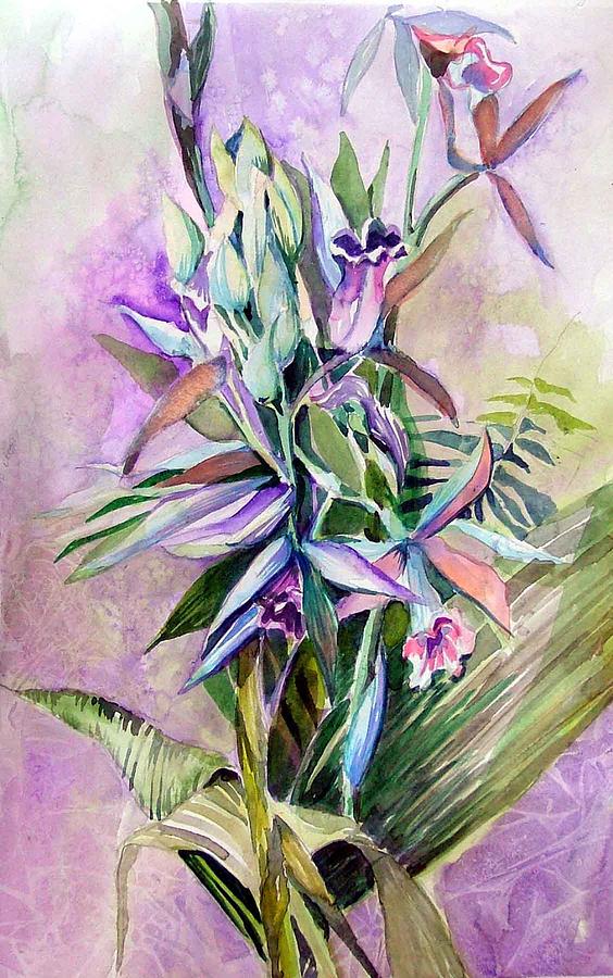 Orchids- Botanicals Painting by Mindy Newman
