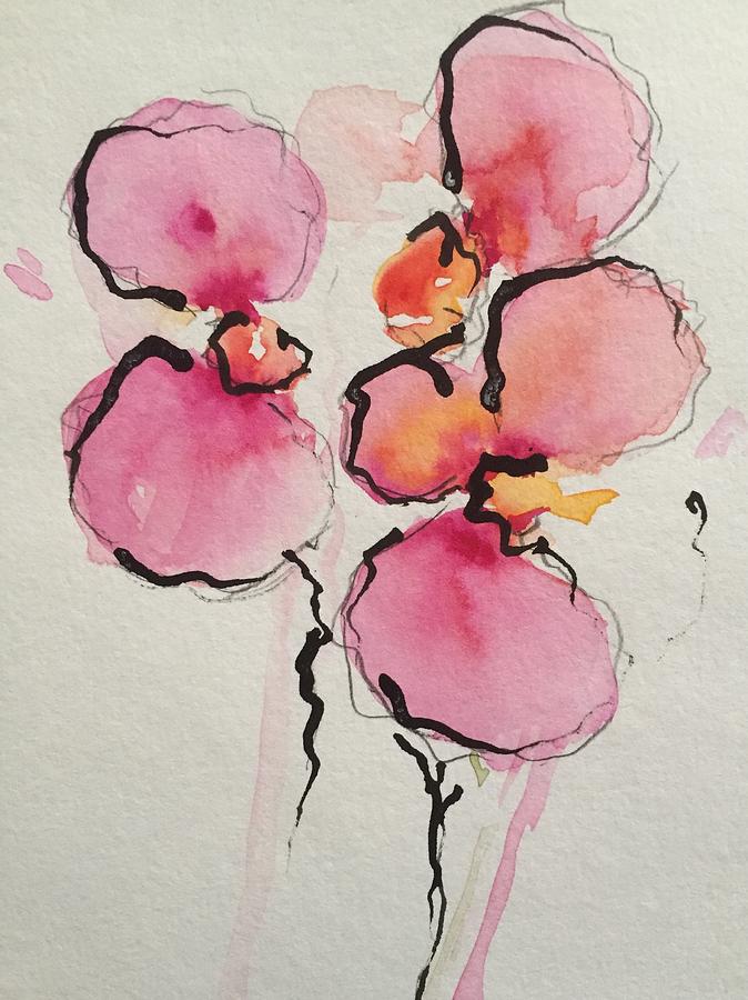 Orchids Painting by Britta Zehm