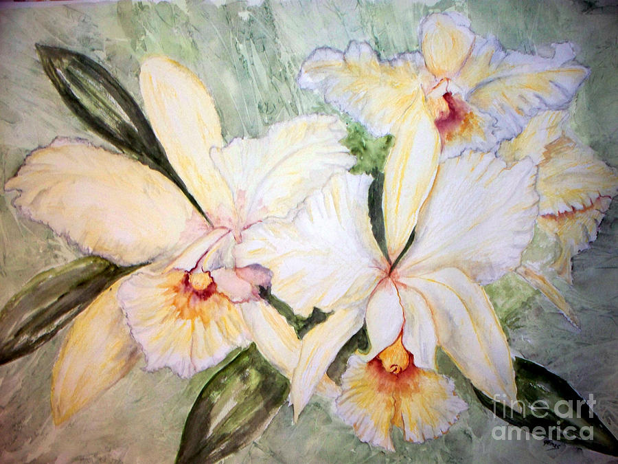 Orchids Painting by Carol Grimes