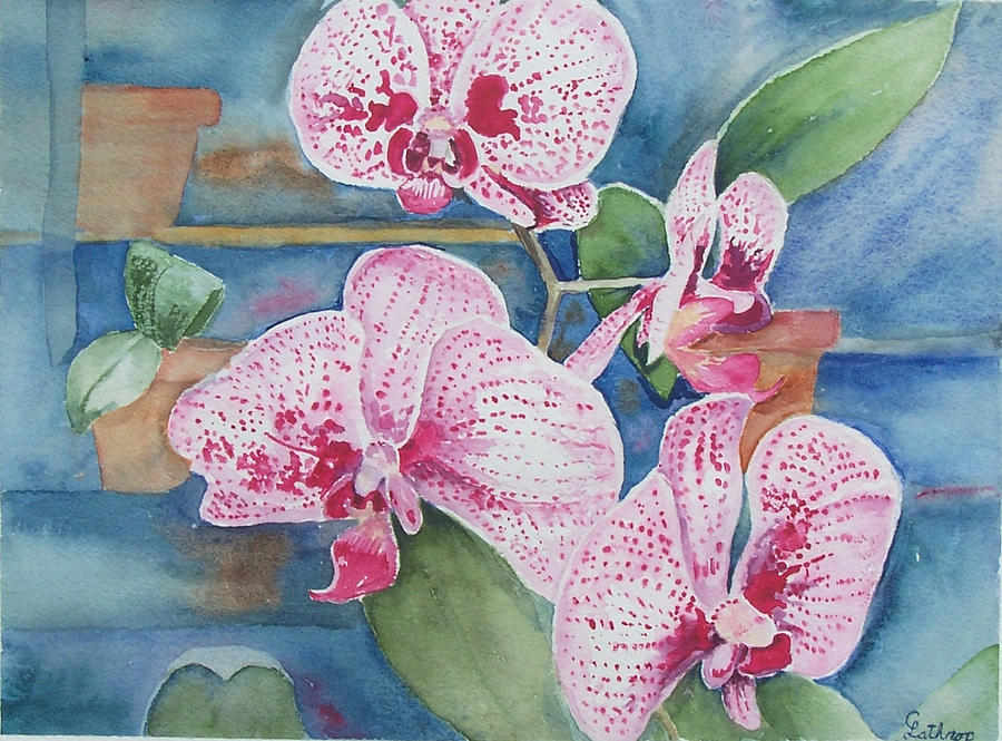 Orchids Painting by Christine Lathrop