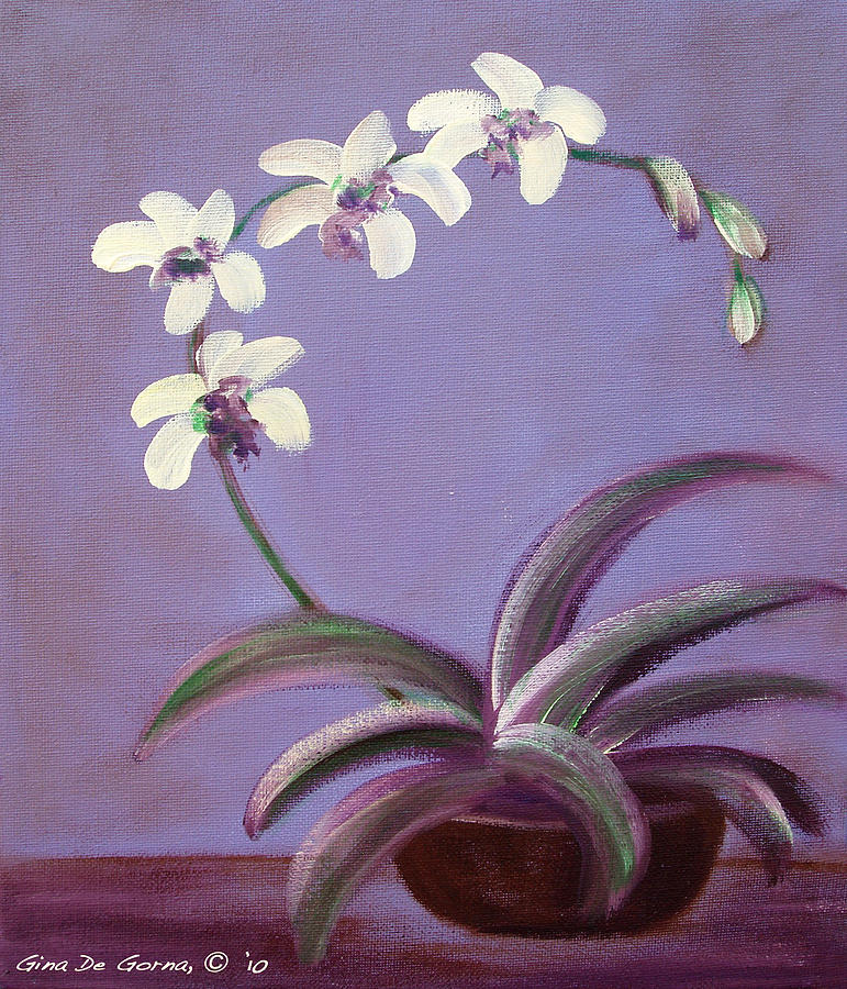 Flower Painting - Orchids by Gina De Gorna