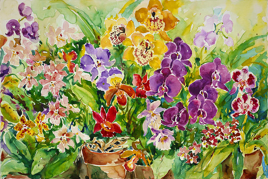 Orchids I Painting by Ingrid Dohm