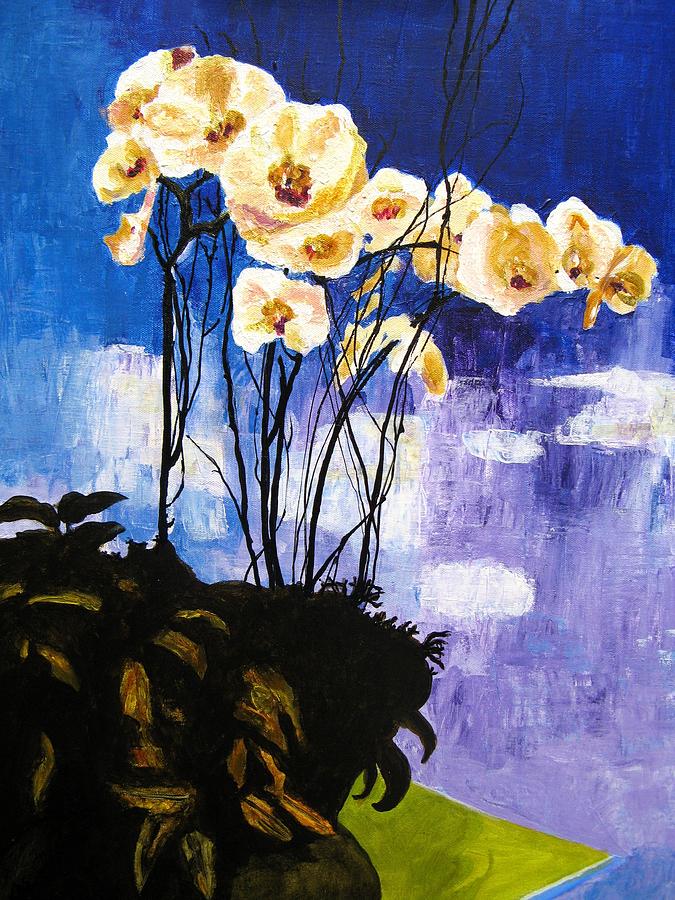 Floral Painting - Orchids by Kitty Schwartz Floral Painting - Orchids by Kitty Schwartz