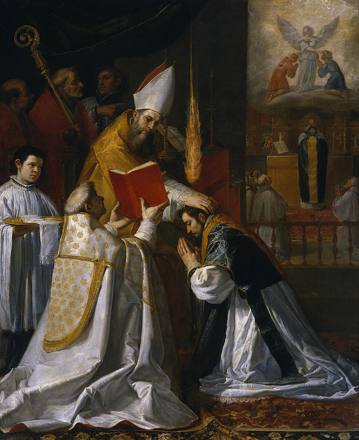 Ordination and first mass of Saint John of Mata Painting by Vincenzo Carducci