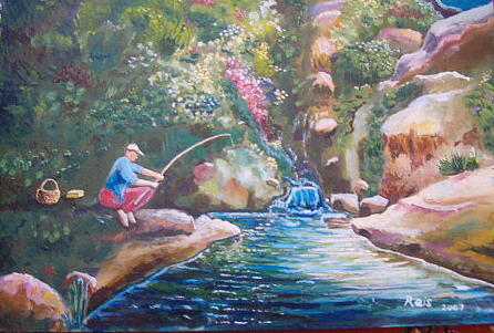 Landscape Painting - Ordunun Derecikleri A by Fahrettin Oktay Landscape Painting - Ordunun Derecikleri A by Fahrettin Oktay