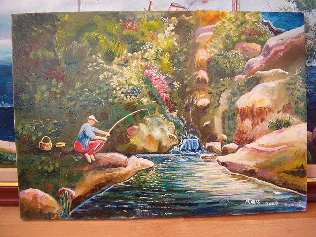 Landscape Painting - Ordunun Derecikleri by Fahrettin Oktay Landscape Painting - Ordunun Derecikleri by Fahrettin Oktay