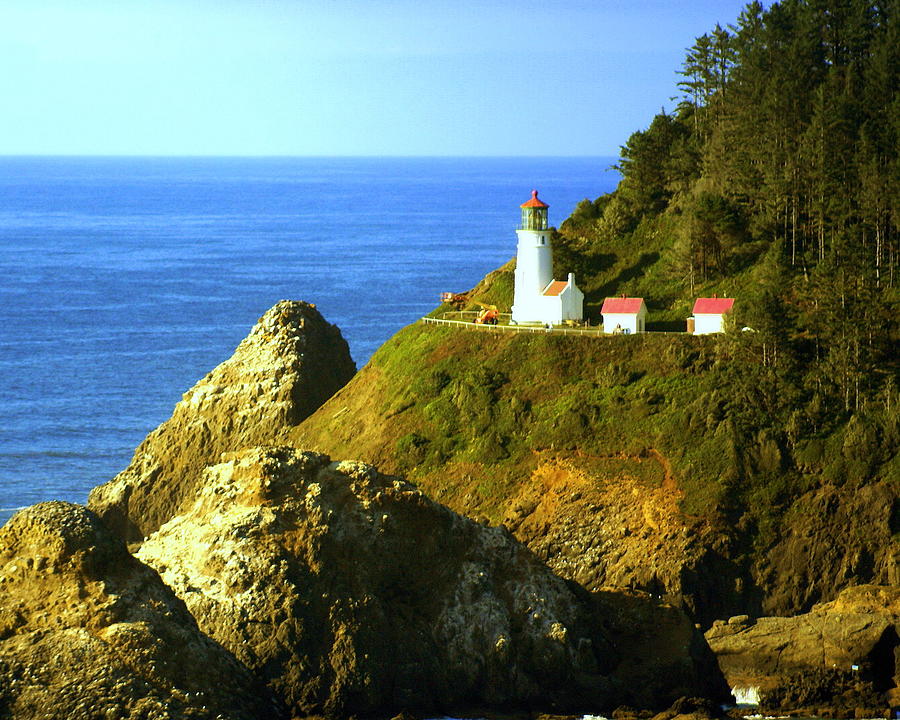 Oregan Lighthouse Photograph by Marty Koch