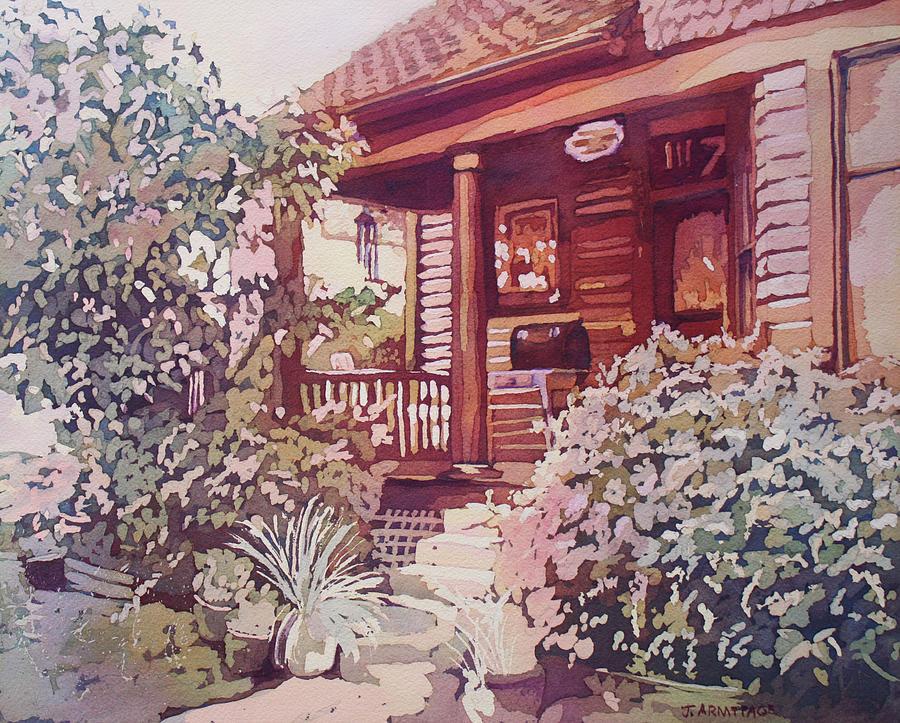 Oregon City Porch Painting by Jenny Armitage