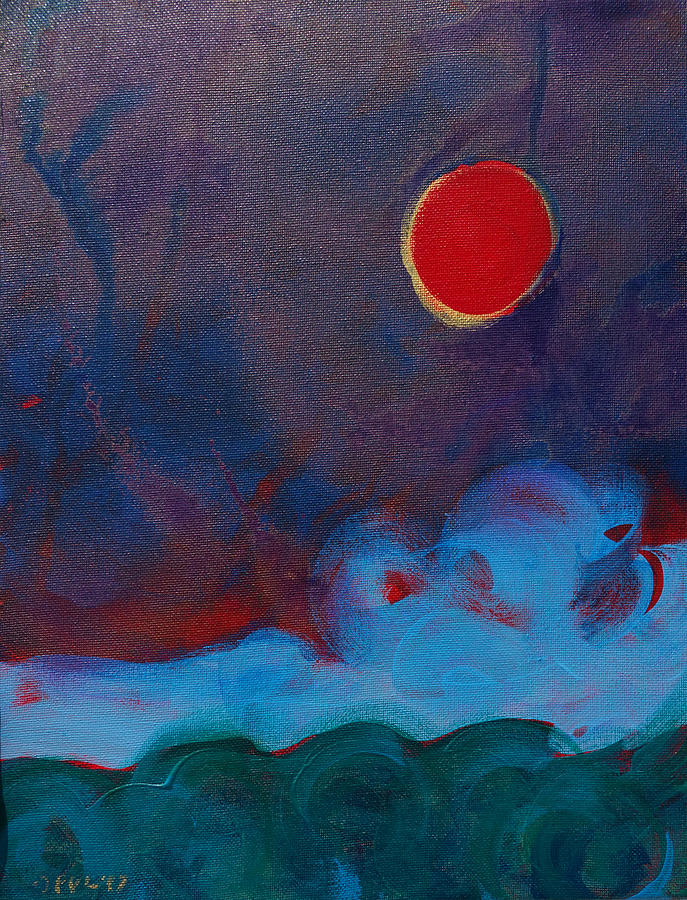 Oregon Coast Eclipse Painting