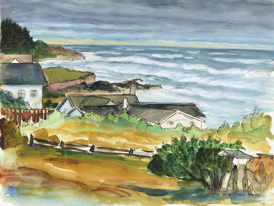 Landscape Painting - Oregon Coast by Ethel Vrana