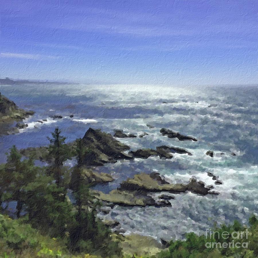 Oregon Coast Painting by Joseph J Stevens