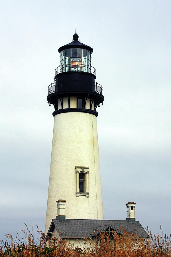 Lighthouse Photograph - Oregon Coast Lighthouses - Yaquina Head Lighthouse by Alexandra Till