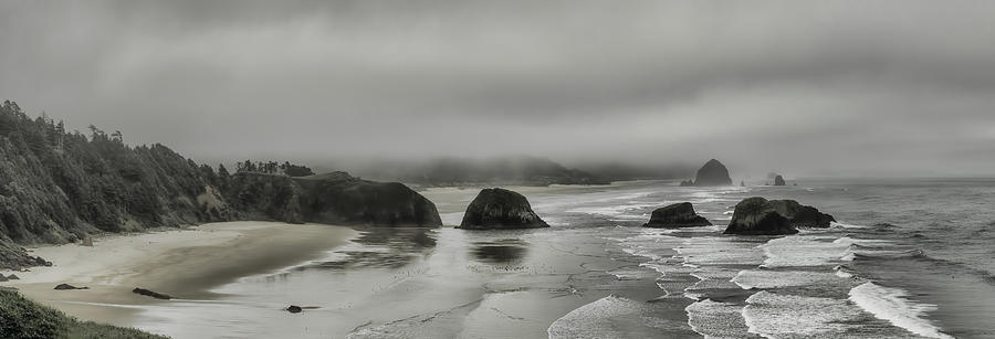 Oregon Coast Panorama Photograph by Don Schwartz