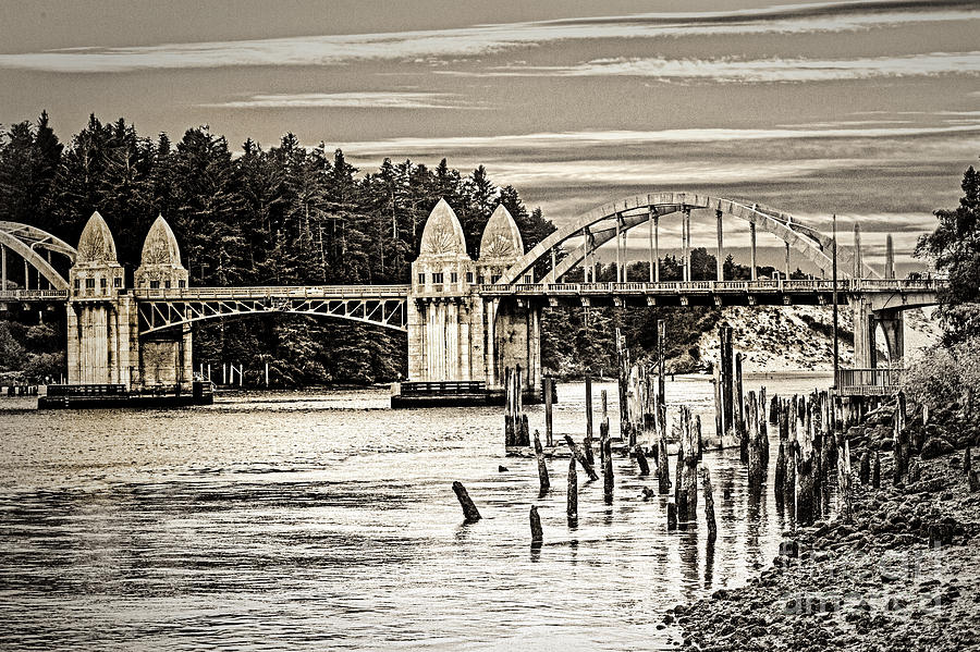 Oregon Draw Bridge Digital Art by Georgianne Giese