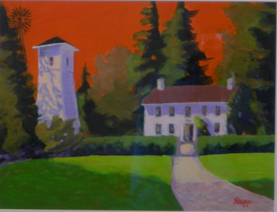 Pump House Painting - Oregon Farmhouse by Jan Rapp Pump House Painting - Oregon Farmhouse by Jan Rapp