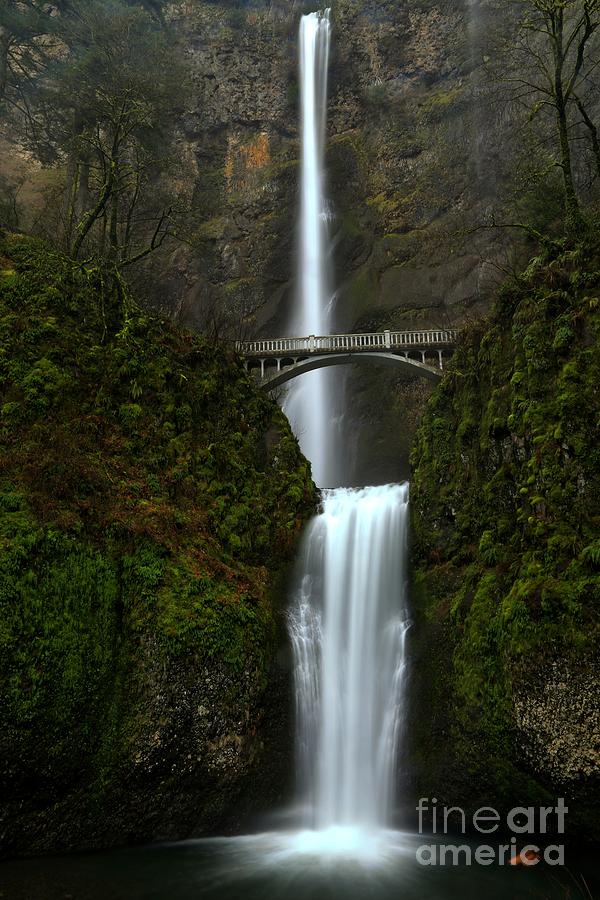 Oregon Multnomah Falls Photograph by Adam Jewell