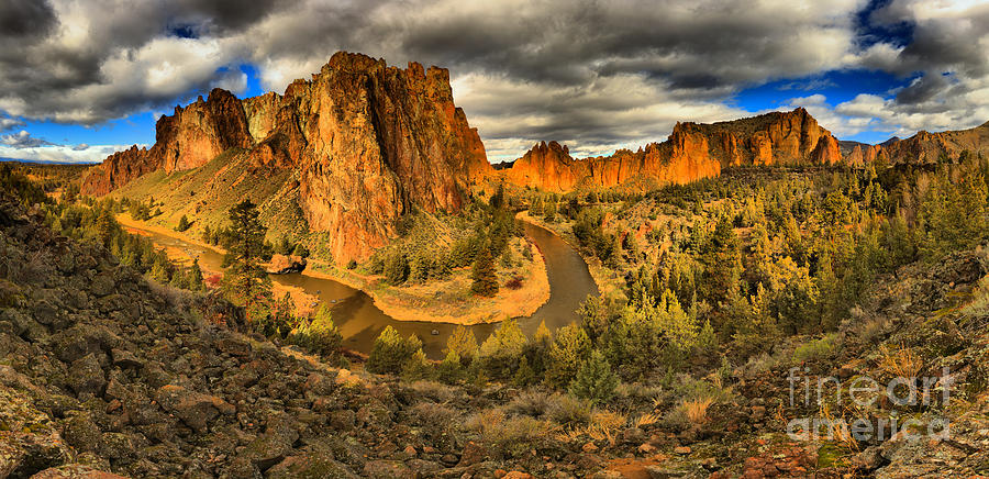 Oregon Smith Rock Panorama Photograph by Adam Jewell