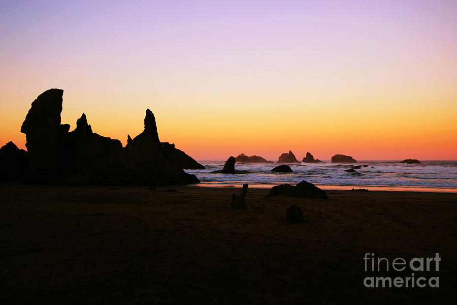 Beach Photograph - Oregon Sunrise by Jenny Revitz Soper